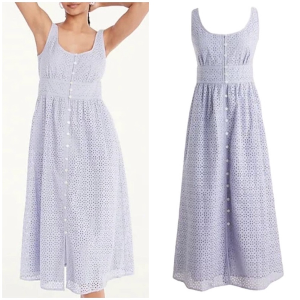 Elegant Lavender Eyelet Dress